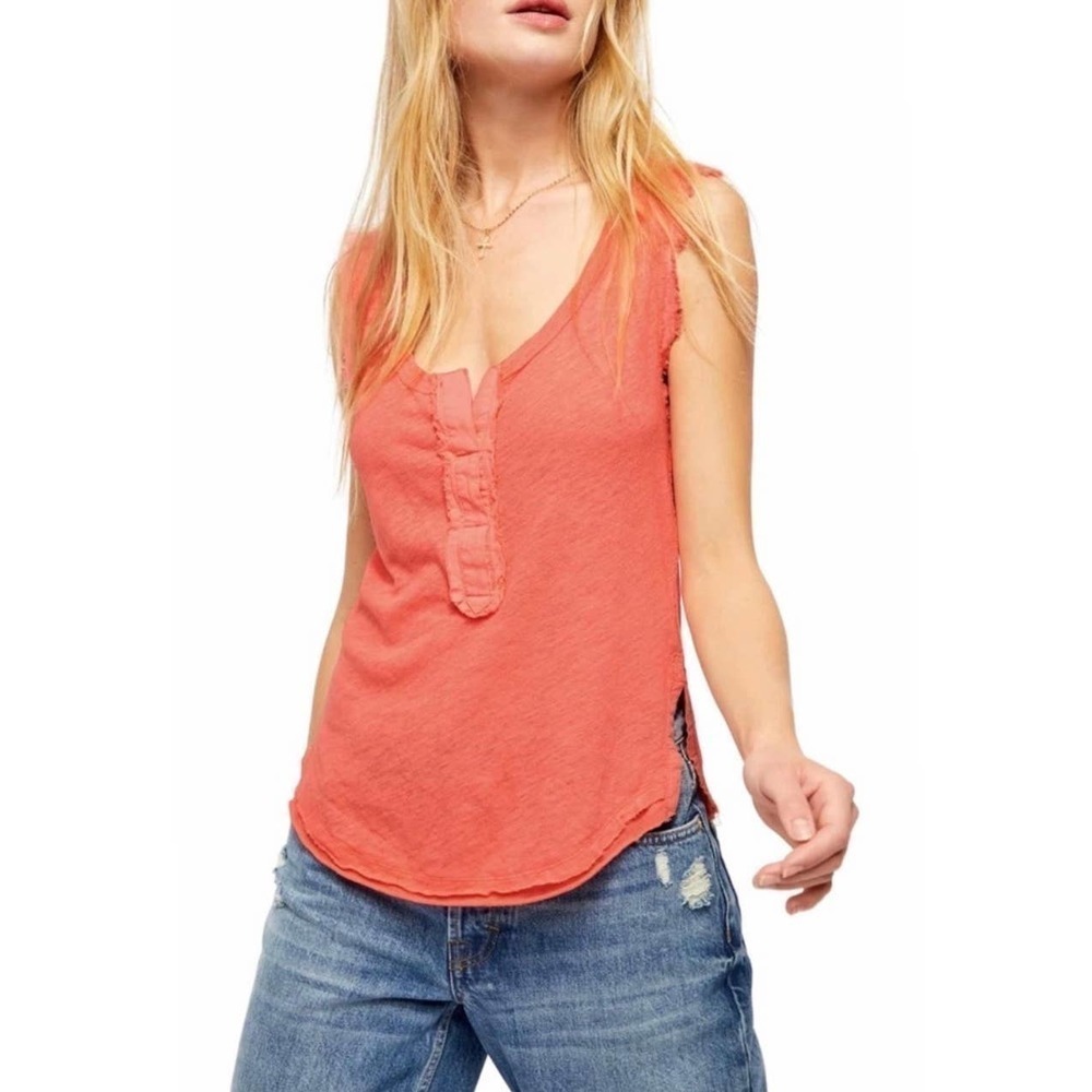 Free People Vacay Linen Blend Tank